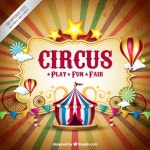 Circus backgorund in vintage style  Vector | Free Download