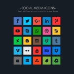 Dark social media icons  Vector | Free Download