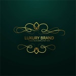 Elegant luxury brand design on green background  Vector | Free Download