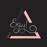 Enjoy typography badge design  Vector | Free Download