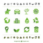 Green ecology icons  Vector | Free Download