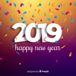 Happy new year 2019 background  Vector | Free Download