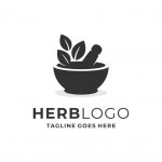 Premium Vector | Herb logo concept with nature element. Herb Logo Concept With Nature Element.
