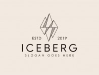 Minimalist geometric iceberg logo template Vector | Premium Download Minimalist Geometric Iceberg Logo Template | Download now... 