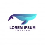 Modern whale logo premium | Premium Vector Modern Whale Logo Premium