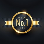 No. 1 leadership business golden label design  Vector | Free Download