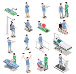 Free Vector | Physiotherapy isometric icons Download Physiotherapy Isometric Icons for free