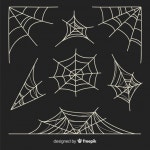 Set of spider webs  Vector | Free Download