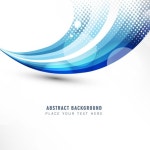 Stylish blue wave background  Vector | Free Download