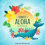 Whale aloha background  Vector | Free Download