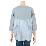 [갤러리아] 스트라이프 배색 루즈핏 티셔츠 SXIBF9862 - NS홈쇼핑