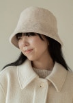 Bouclé Bucket Hat Ivory :상세정보 - HAGO(하고)