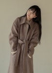 Bouclé Long Coat Mocha Brown :상세정보 - HAGO(하고)