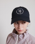 bio washing round logo ball cap - navy :상세정보 - HAGO(하고)