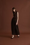 Pleated Wrap Skirt - Dark Brown :상세정보 - HAGO(하고)
