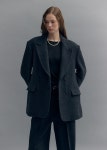 PEAKED DOUBLE HALF JACKET (dust gray) :상세정보 - HAGO(하고)