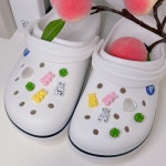 12pcs / 행운 파스텔 테디베어 크록스 지비츠세트 | 아이디어스 12pcs / 행운 파스텔 테디베어 크록스 지비츠세트