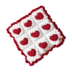 통통 하트 모티브 매트 27x27 (red) | 아이디어스 통통 하트 모티브 매트 27x27 (red)