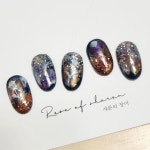 NO. 89 황혼의 윤슬 장미 네일팁 | 아이디어스 NO. 89 황혼의 윤슬 장미 네일팁