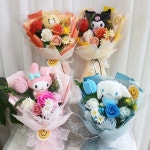 [정품] 산리오🧡춘식이💛키링인형 비누꽃 모루꽃다발 | 아이디어스 [정품] 산리오🧡춘식이💛키링인형 비누꽃 모루꽃다발