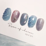 NO. 77 mermaid aqua 인어 네일팁 | 아이디어스 NO. 77 mermaid aqua 인어 네일팁