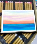 [기분전환] [오일파스텔 그림] 노을담은바다 | 아이디어스 [기분전환] [오일파스텔 그림]  노을담은바다