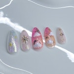 🧡실물 깡패🧡 노을빛 문스텔라 수제네일팁 | 아이디어스 🧡실물 깡패🧡 노을빛 문스텔라 수제네일팁