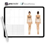 패션 디자인을 위한 노트 + 여자 바디 일러스트 템플릿 | 아이디어스 패션 디자인을 위한 노트 + 여자 바디 일러스트 템플릿