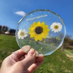 🍀행운을 부르는🌻해바라기 압화 티코스터&트레이🌻 | 아이디어스 🍀행운을 부르는🌻해바라기 압화 티코스터&트레이🌻