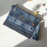 업사이클링 청바지 미니 클러치 | 아이디어스 업사이클링 청바지 미니 클러치