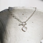 ✨all silver✨ 캣츠아이 원석 🧡 하트 은팔찌 | 아이디어스 ✨all silver✨ 캣츠아이 원석 🧡 하트 은팔찌