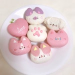 핑크 고양이 마카롱 | 아이디어스 - 핸드메이드, 수공예, 수제 먹거리 핑크 고양이 마카롱
