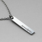 패션 아이템 ✨스틱 이니셜 무료각인 커플 목걸이💕 | 아이디어스 패션 아이템 ✨스틱 이니셜 무료각인 커플 목걸이💕