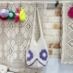 ❤️팔로우쿠폰❤️보라꽃 뜨개 망태기 가방🎒 | 아이디어스 ❤️팔로우쿠폰❤️보라꽃 뜨개 망태기 가방🎒