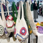 ❤️팔로우쿠폰❤️주홍파랑 뜨개 망태기 가방🎒 | 아이디어스 ❤️팔로우쿠폰❤️주홍파랑 뜨개 망태기 가방🎒