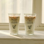 [1+1]레터링 감성 홈카페 내열 유리컵 맥주잔 머그컵 | 아이디어스 [1+1]레터링 감성 홈카페 내열 유리컵 맥주잔 머그컵