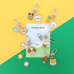 반려견🐶 반려묘🐺 캐릭터 네임택 주문제작 커플키링 | 아이디어스 반려견🐶 반려묘🐺 캐릭터 네임택 주문제작 커플키링