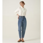 자체제작 더블 웨이스트 배기핏 데님 팬츠 6877 | 아이디어스 자체제작 더블 웨이스트 배기핏 데님 팬츠 6877