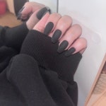 🖤블랙&화이트🤍 무광네일 원컬러네일 | 아이디어스 🖤블랙&화이트🤍 무광네일 원컬러네일