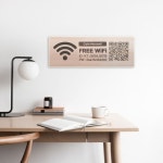 원목 WIFI 무료 와이파이 QR 우드 나무 안내판 | 아이디어스 원목 WIFI 무료 와이파이 QR 우드 나무 안내판