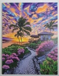 낙원의 석양 🌴 손그림 아크릴화 (액자포함) | 아이디어스 낙원의 석양 🌴 손그림 아크릴화 (액자포함)