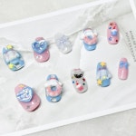 [수제 네일팁] 강아지 하트 스위츠 네일 | 아이디어스 [수제 네일팁] 강아지 하트 스위츠 네일