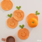 🧡동글동글🧡 귤 티코스터 티매트 | 아이디어스 🧡동글동글🧡 귤 티코스터 티매트