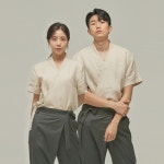 린넨 본 저고리 베이지 여자 남자 여름 커플 생활한복 | 아이디어스 린넨 본 저고리 베이지 여자 남자 여름 커플 생활한복