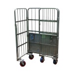 [중원산업] 스텐 롤테이너 SUS RT-1 (소형/600x900x1500mm, 하중 300kg, 6인치 바퀴)