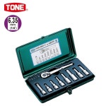 [토네] 비트 소켓 렌치 세트 H2072 (6각, 9PCS/SET)