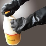 [핸드맥스] PVC 장갑 애니원 슬리브 토시형 (XL~L/블랙, 70cm, 이중코팅/러프피니쉬타입)