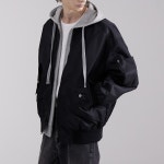 86로드(86ROAD) STONE MA-1 BLACK (LAYERED HOOD ZIP ) - 99,000 | 무신사 스토어