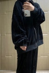 디오스피스(DAUSPICE) Signature Velour ZIP-UP - 사이즈 & 후기 | 무신사