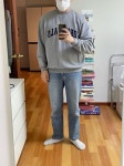 비슬로우(BESLOW) ARC LOGO SWEAT SHIRT_MELANGE GREY - 사이즈 & 후기 | 무신사